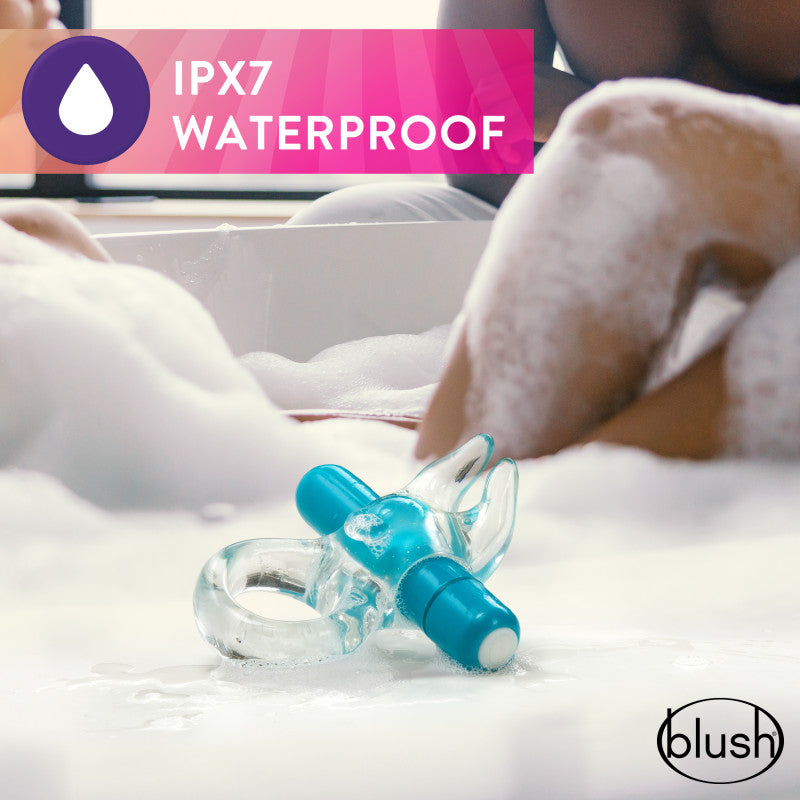 Play With Me Bull Vibrating Cock Ring Blue for Pleasure
