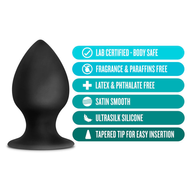 Anal Adventures Platinum Silicone Anal Stout Plug 3.75 Inch Large