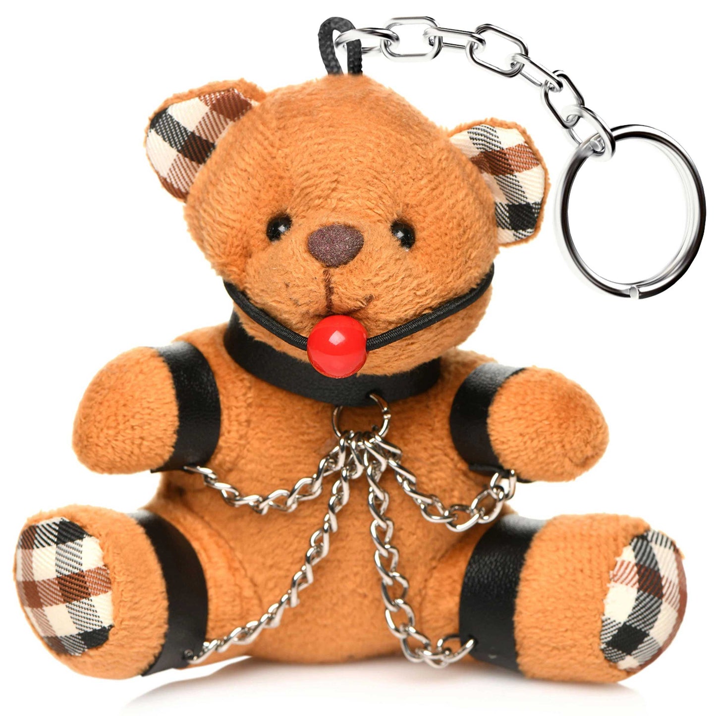 Gagged Teddy Bear Keychain Adult Intimacy Novelty Gift