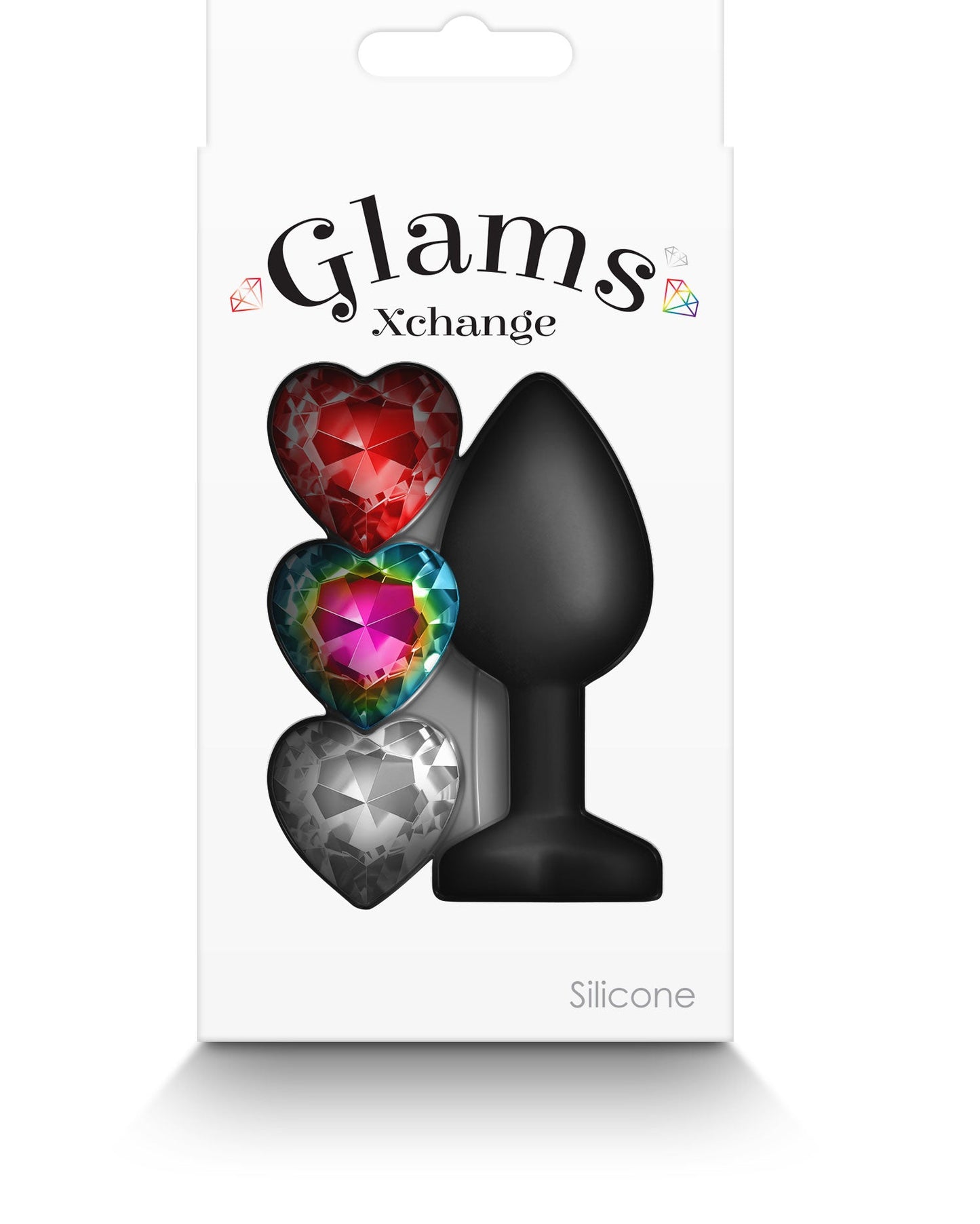 Glams Xchange Heart Small (Interchangeable Heart Gems) – Small Silicone Butt Plug