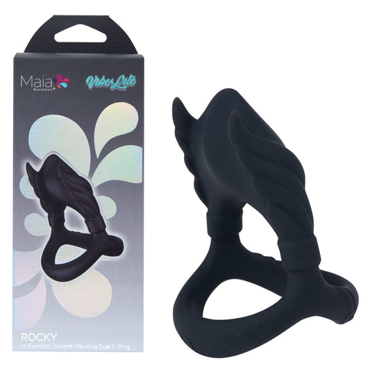 Maia Rocky USB Rechargeable Medical-Grade Silicone Vibrating Cock and Balls Ring