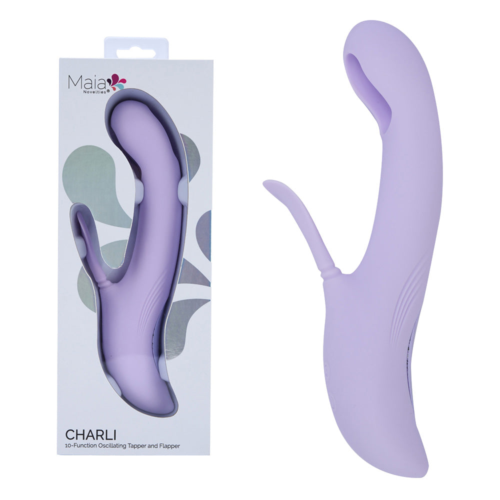 Maia Charli – USB Rechargeable 22.9cm Flapping and Tapping Rabbit Vibrator