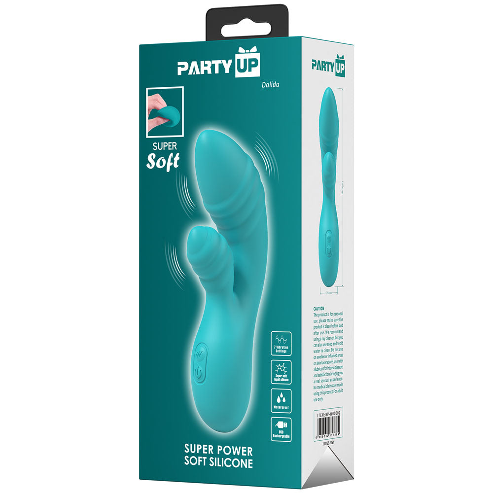 Party Up Dalida Teal 16.2 cm Rabbit Vibrator