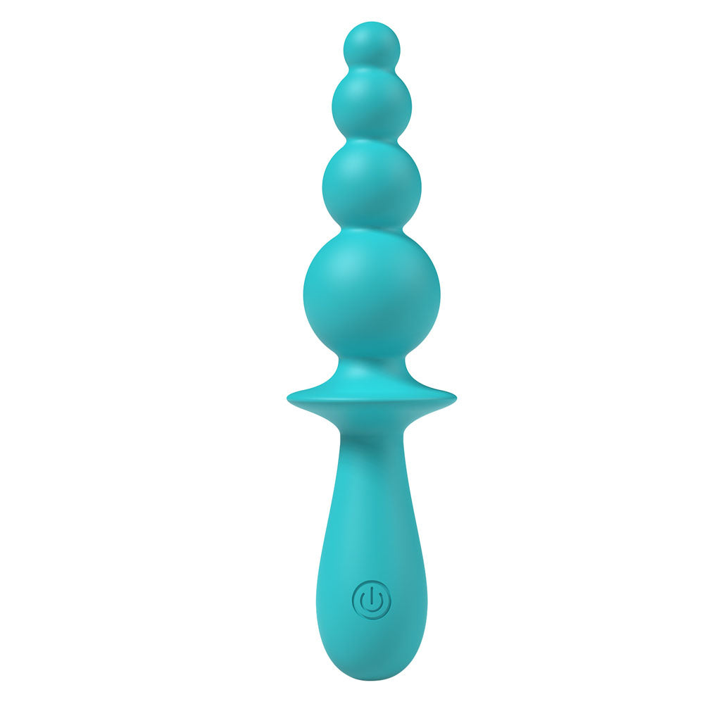 Party Up Evajane Teal 17.1 Centimeter Beaded Vibrator