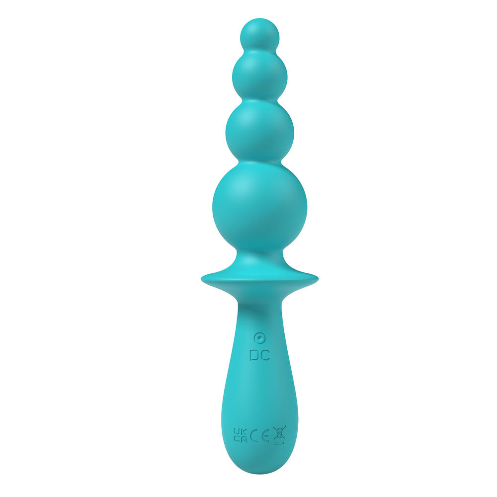 Party Up Evajane Teal 17.1 Centimeter Beaded Vibrator