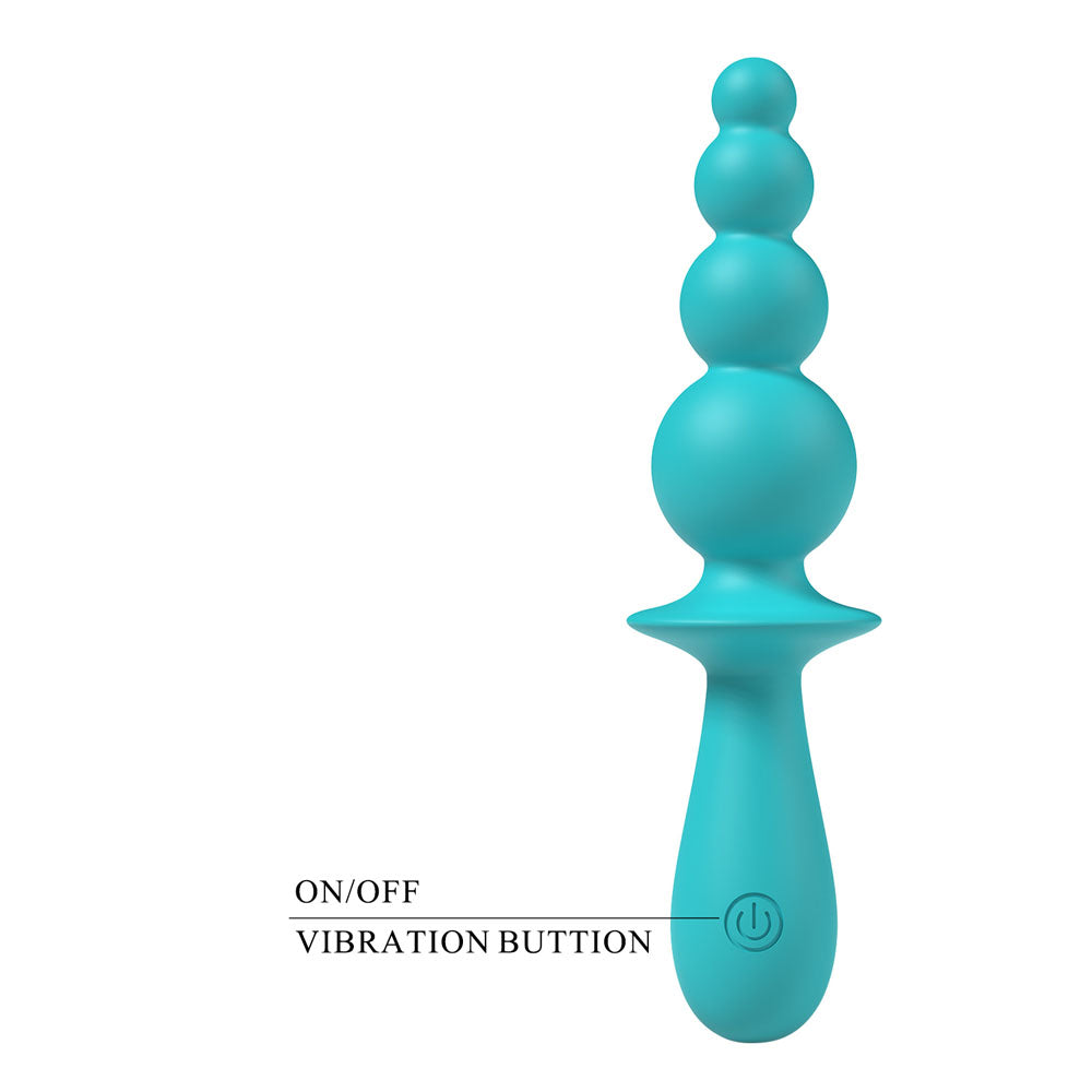 Party Up Evajane Teal 17.1 Centimeter Beaded Vibrator