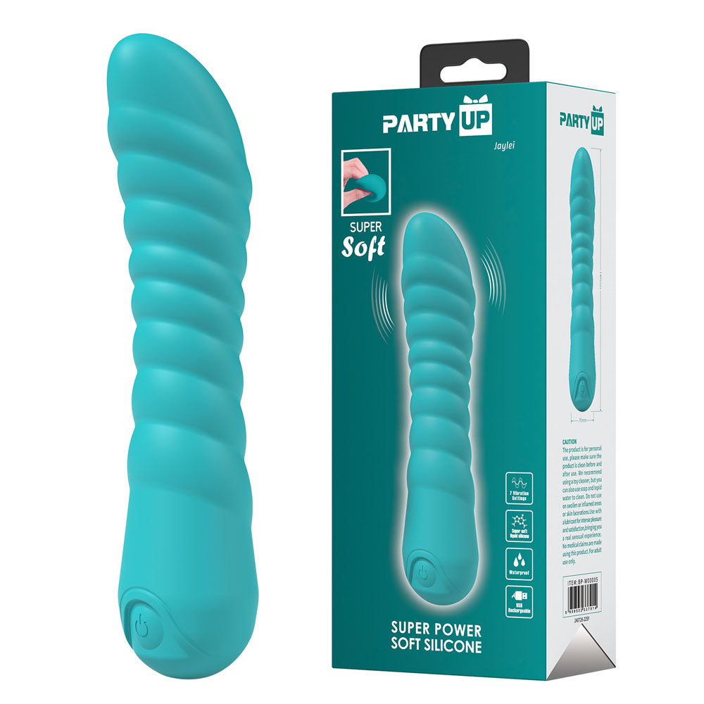 Party Up Jaylei (Teal) – USB Rechargeable 14.6 cm Vibrator