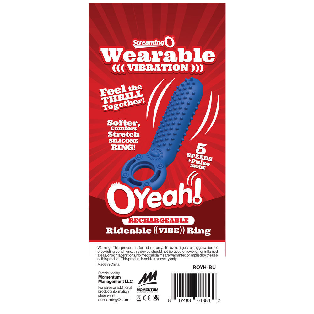 Oyeah Rechargeable Silicone Rideable Vibe Ring – Premium Silicone Vibrating Ring