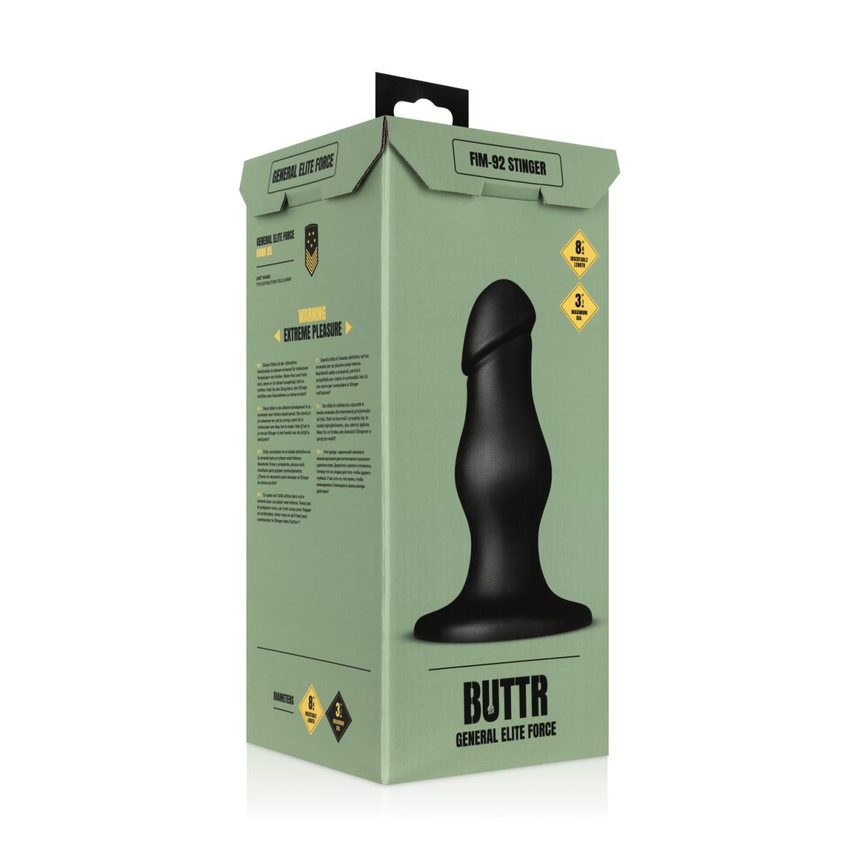 Buttr Anal Dildo with Realistic Tip and Wavy Design 22cm