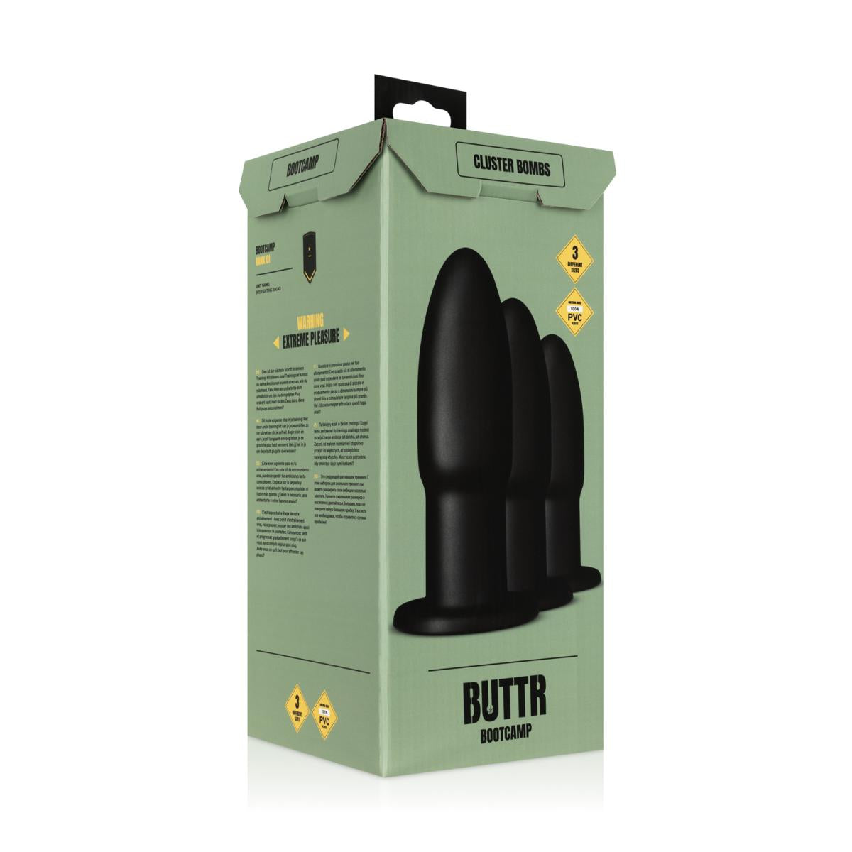 Buttr Cluster Bombs Anal Training Set With Three Gradual Plugs