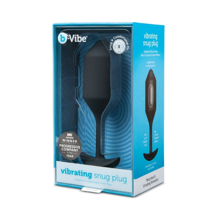 B-Vibe Vibrating Snug Plug XL Black Silicone Rechargeable