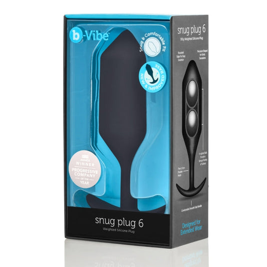 b-Vibe Snug Plug 6 Large – 3in Weighted Waterproof Butt Plug