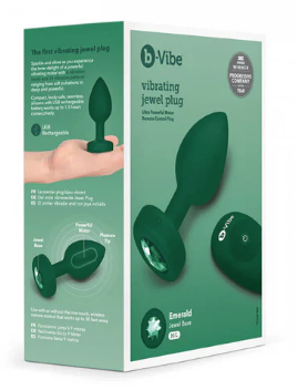 b-Vibe Vibrating Jewel Plug (Green) – Anal Plug