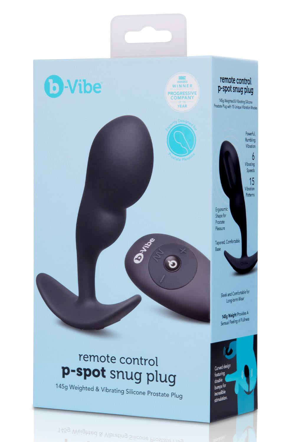 B-Vibe Remote Control P-Spot Snug Plug Medium Size