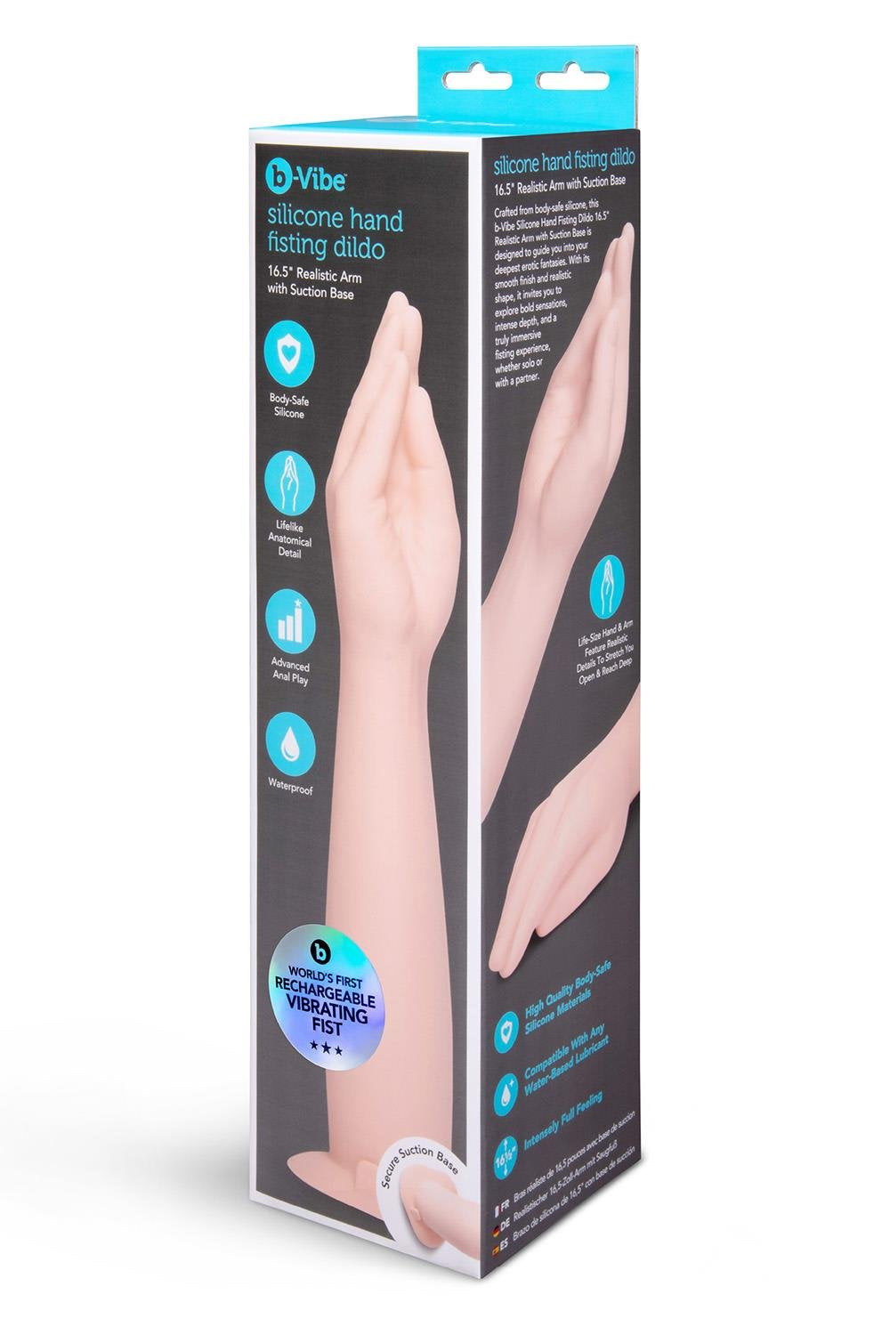 b-Vibe Silicone Hand Fisting Dildo – Body-Safe Silicone 16.5" Fisting Dildo