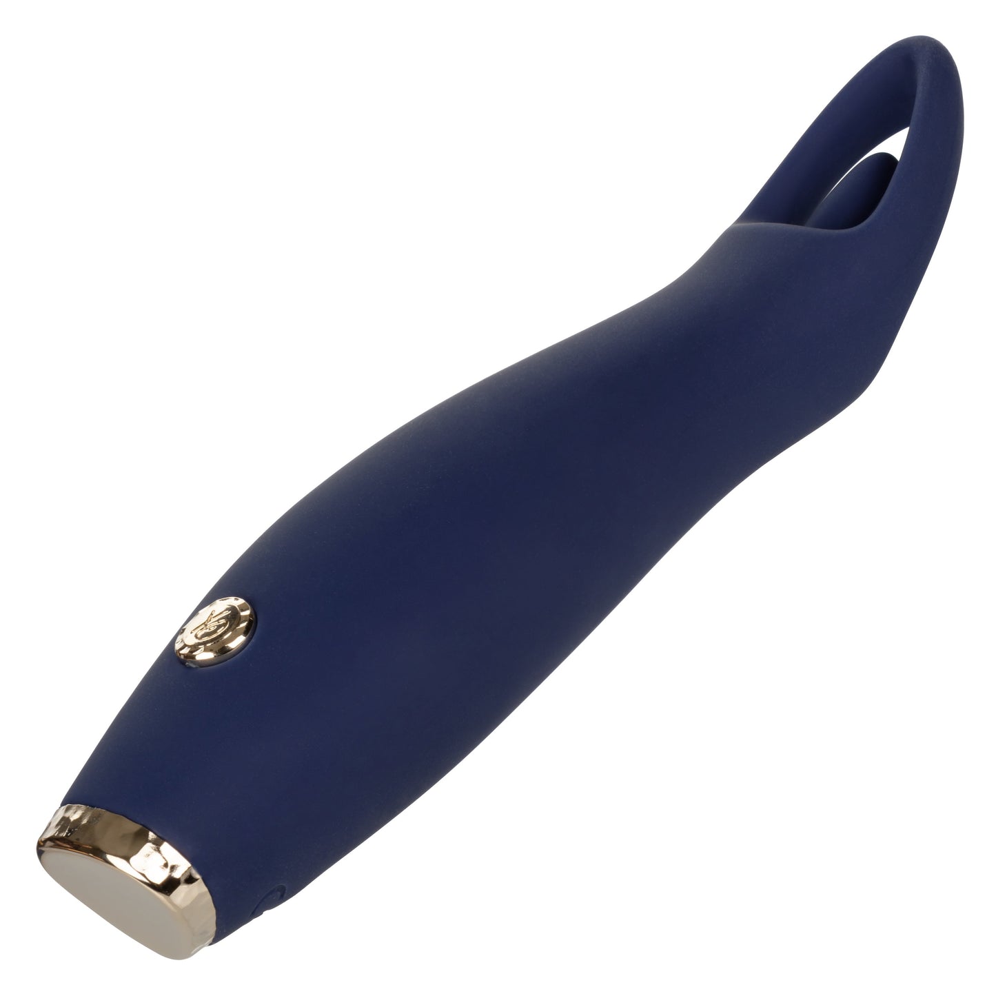 Chic Jasmine Navy Blue 6.25 Inch Dual Motor Silicone Vibrator with 10 Speeds and Rechargeable