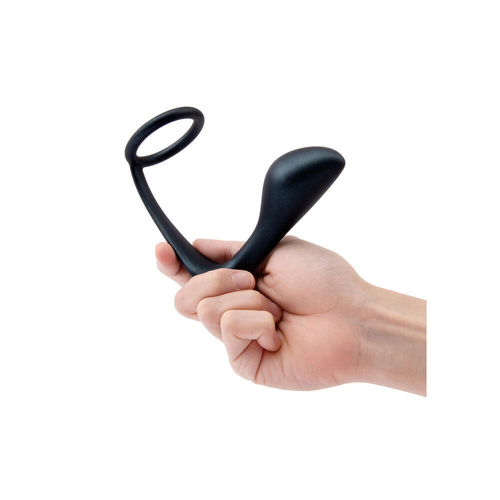 b-Vibe Ringer (Black) – Adjustable Cock Ring and Plug