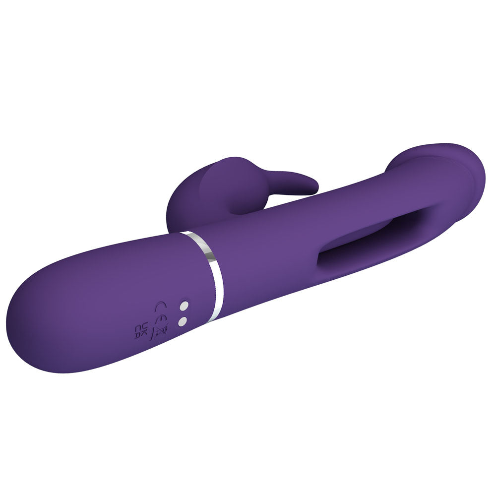 Party Up David Swinging Vibe 23.2 Centimeter Rabbit Vibrator with Flicking Arm