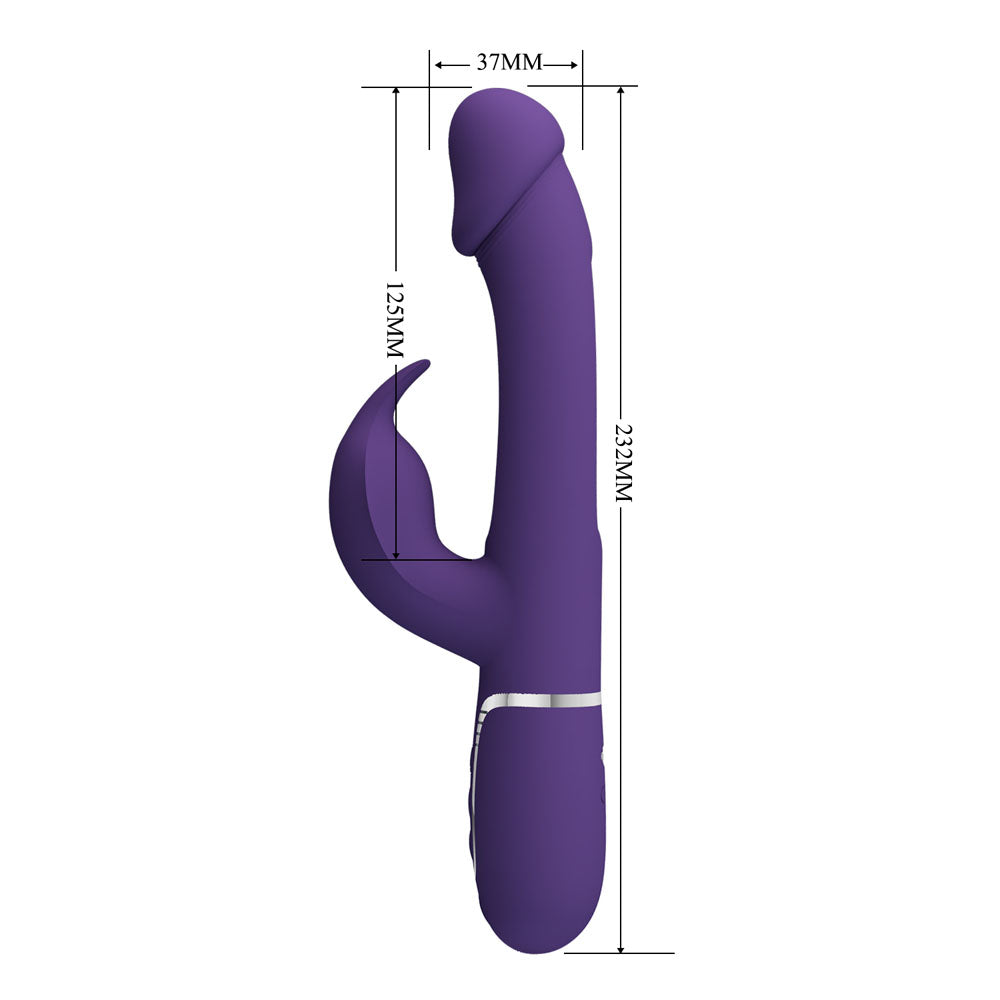 Party Up David Swinging Vibe 23.2 Centimeter Rabbit Vibrator with Flicking Arm