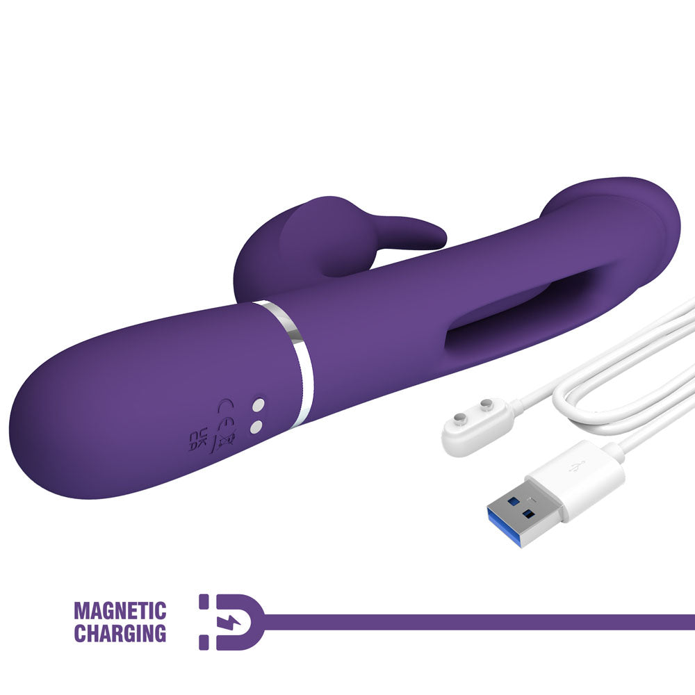 Party Up David Swinging Vibe 23.2 Centimeter Rabbit Vibrator with Flicking Arm