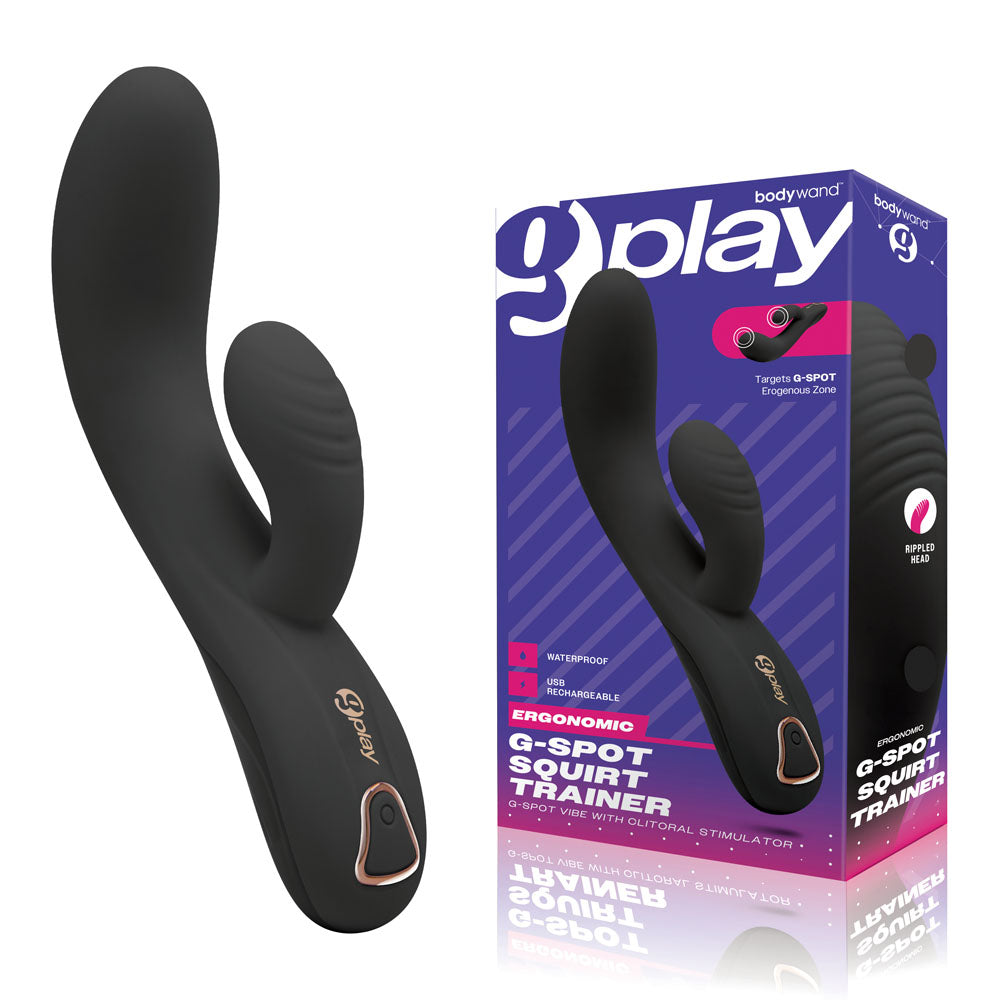 Bodywand G-Play G-Spot Squirt Trainer (Black) – USB Rechargeable Vibrator 19 cm