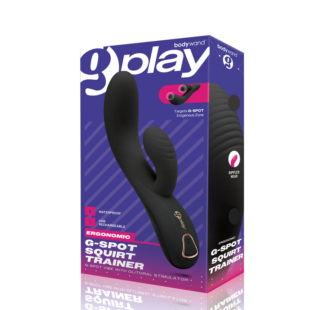 Bodywand G-Play G-Spot Squirt Trainer (Black) – USB Rechargeable Vibrator 19 cm