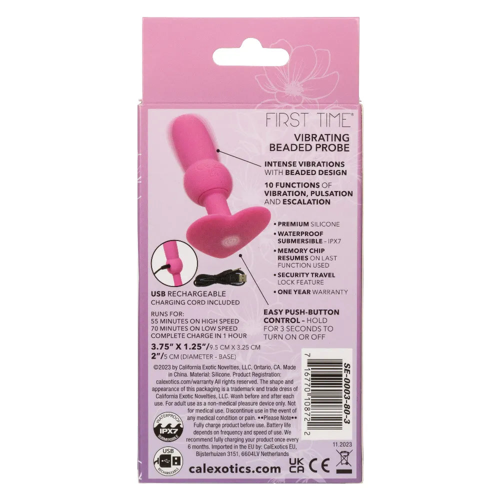 First Time Vibrating Beaded Probe – 3.7" Beginner Vibrator