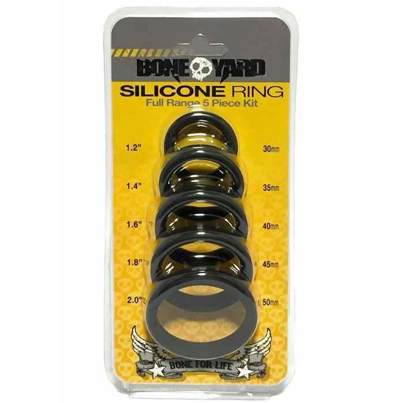 Boneyard Silicone Ring Five Piece Kit Black