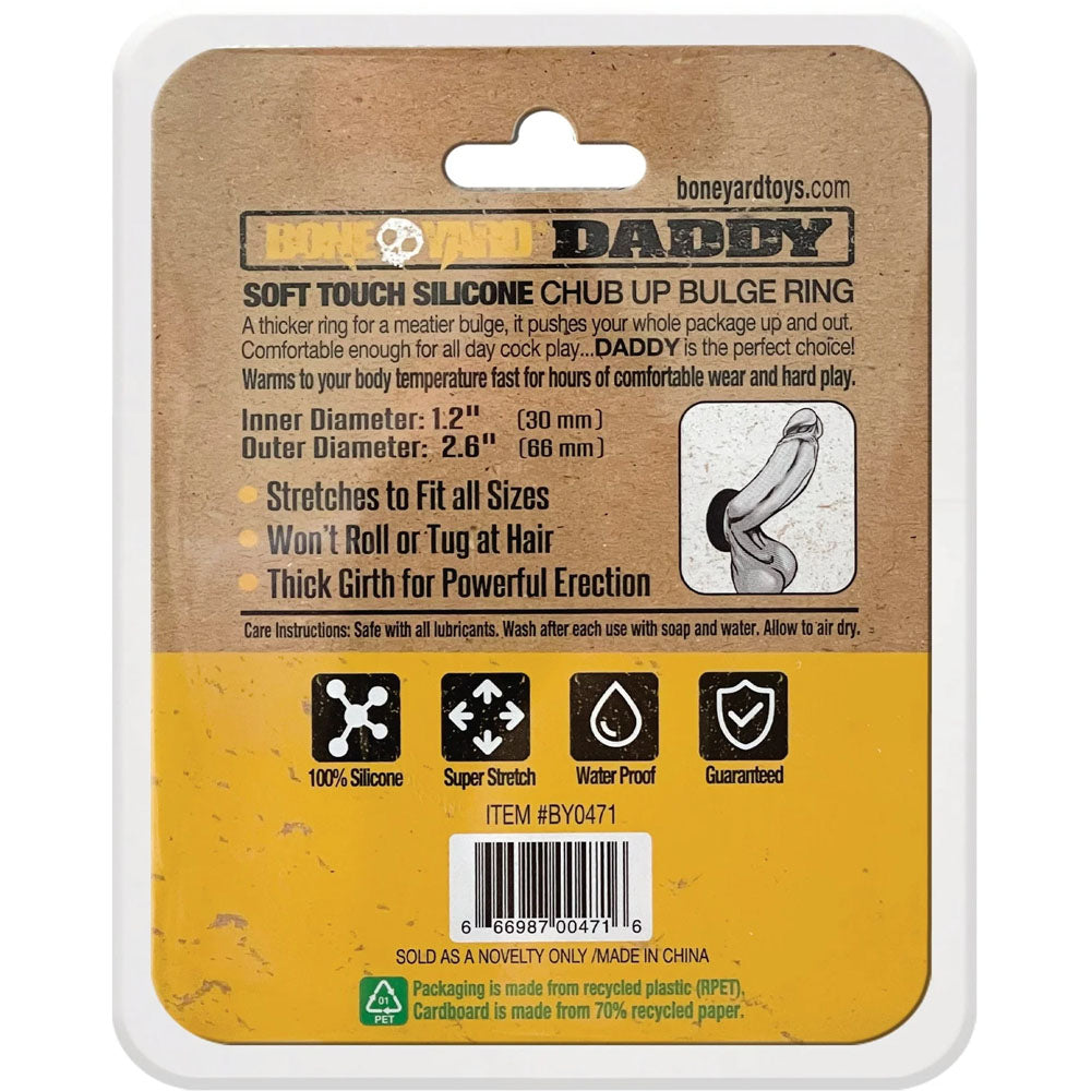 Daddy Silicone Ring Black with 3.0cm Inner Diameter