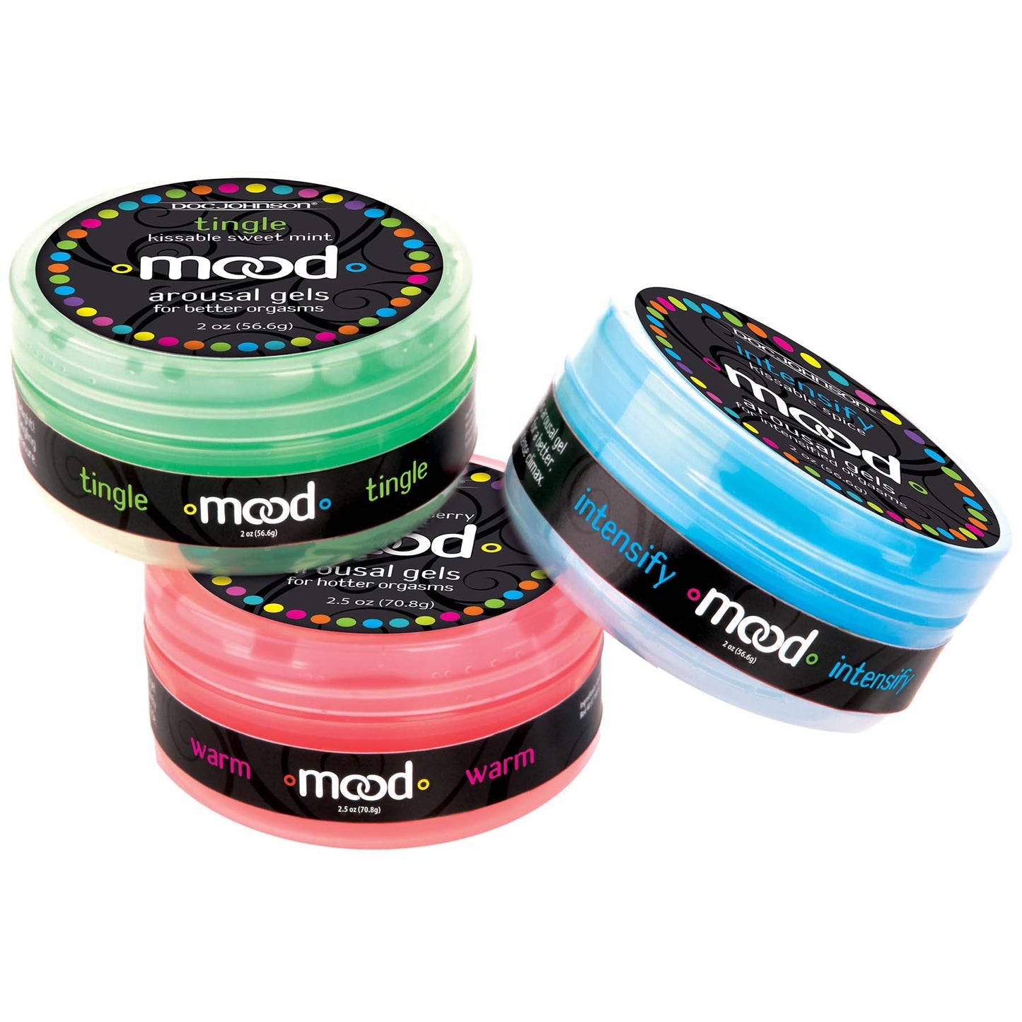 Doc Johnson Mood Arousal Gels 3-Pack – Warm, Tingle, Intensify Arousal Gels
