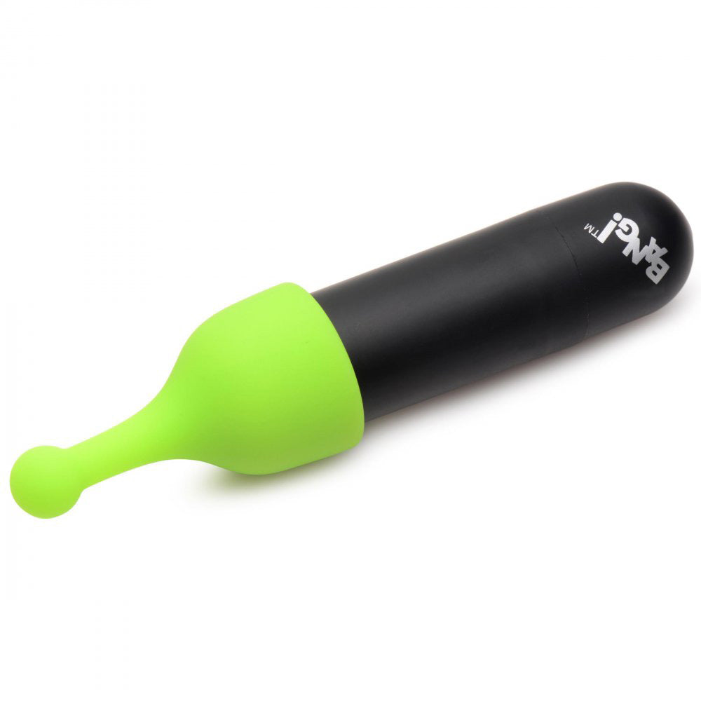 Bang! Bullet Vibrator with 4 Glow-in-the-Dark Attachments, Waterproof Silicone, 7 Vibration Patterns