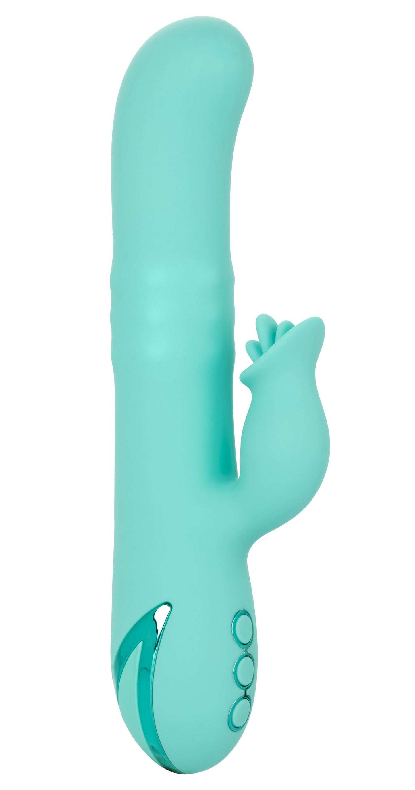 California Dreaming Bel Air Bombshell Silicone Vibrator in Aqua Blue with Triple Motors and 10 Vibration Functions