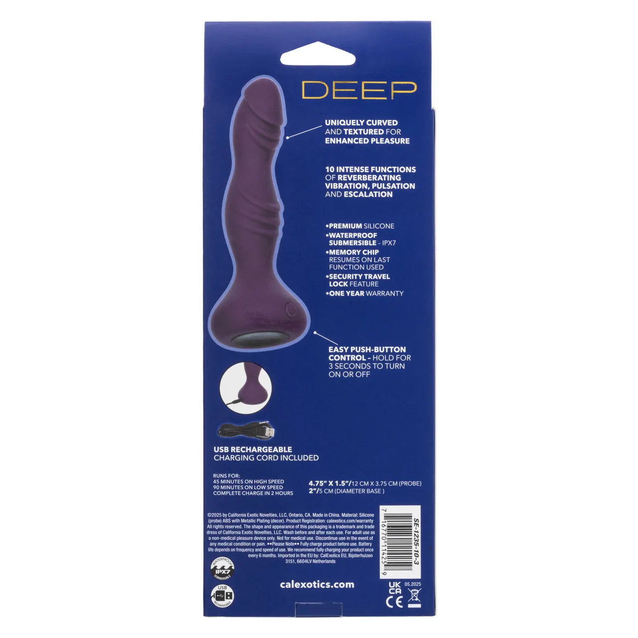 Deep Stud – Curved Textured Probe Vibrator