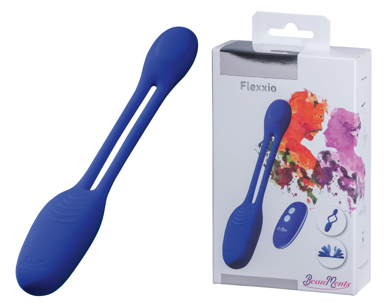 BeauMents Flexxio Blue Powerful Silicone Vibrator with Remote Control and Dual Motors