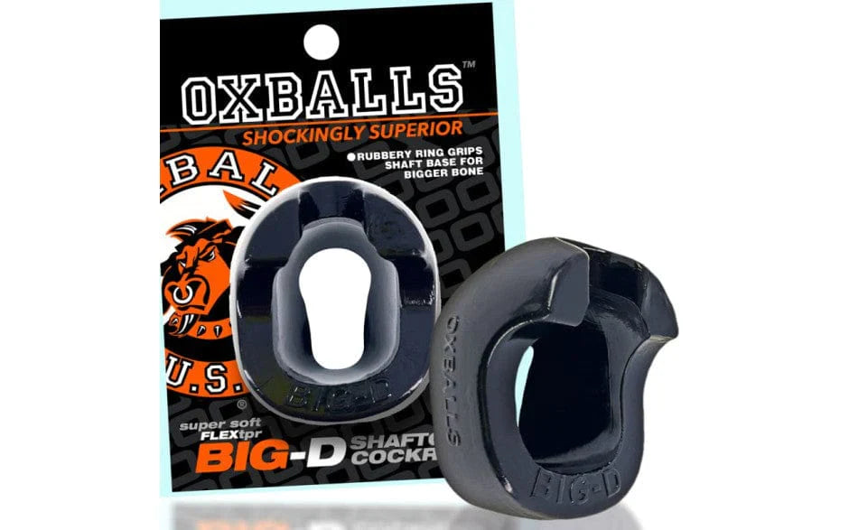 Big D Shaft Grip Cock Ring Black