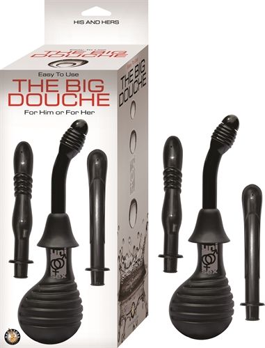 Big Douche Enema Kit with Three Attachments for Him and Her