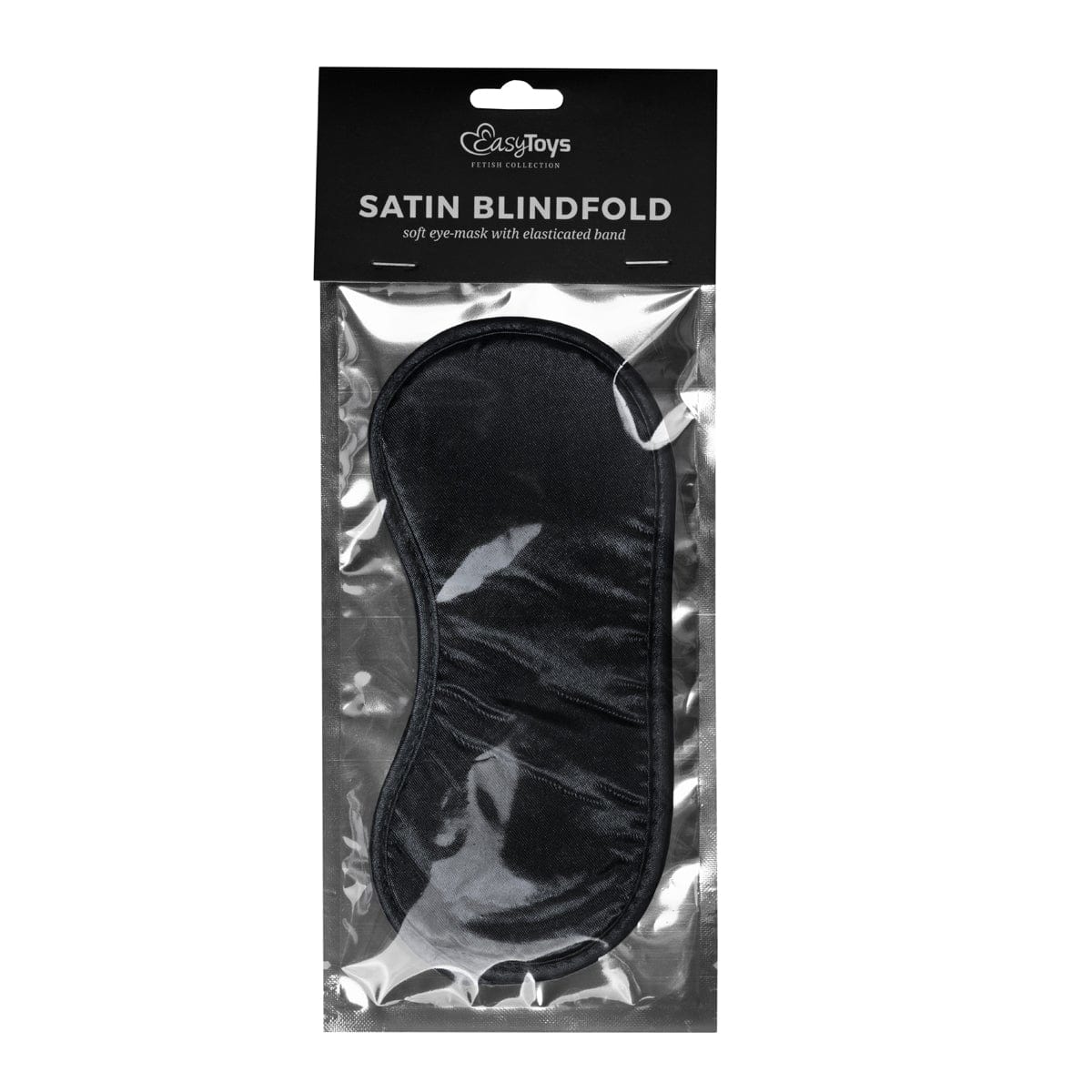 Black Satin Eye Mask for Sensory Deprivation and Intimacy