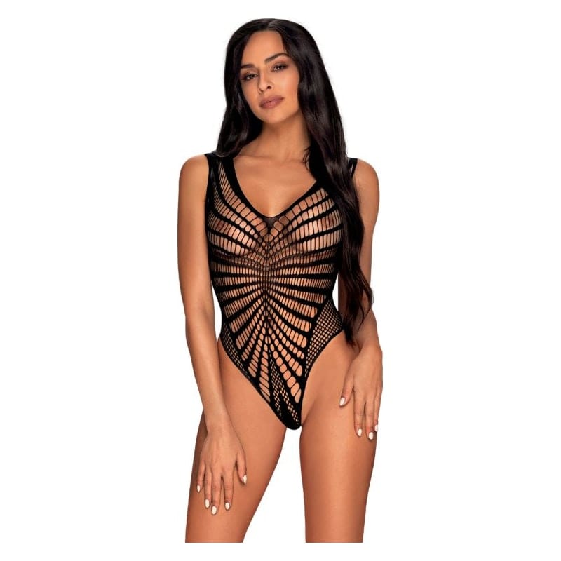 Black Teddy with High Cut Bottom