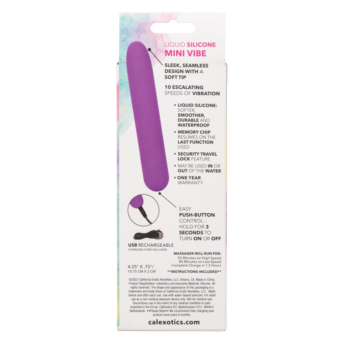 Bliss Liquid Silicone Mini Vibe Purple 10-Speed 4-Inch Vibrator