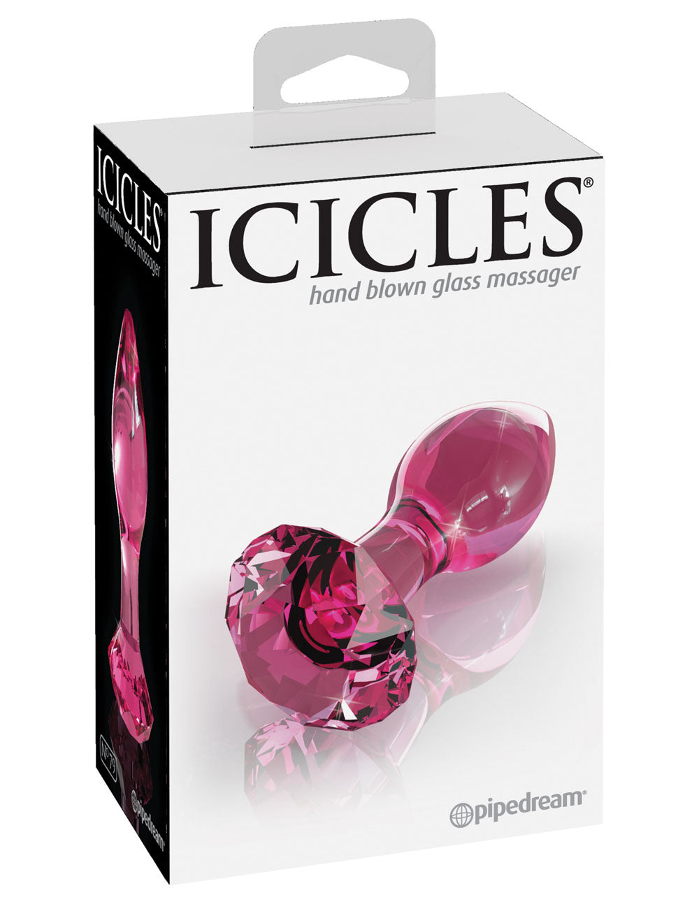 Icicles Hand Blown Glass Massager Elegant Body Safe Toy