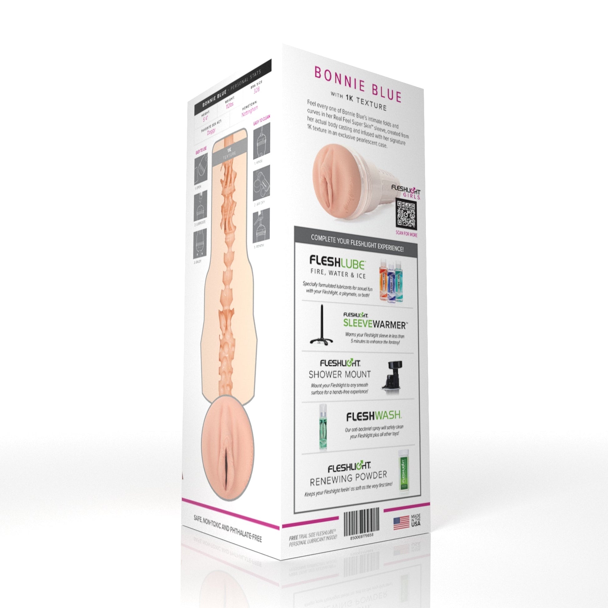 Fleshlight - Girls - Bonnie Blue 1K: Custom Pussy Masturbator 🩷 JoyfulPink.com Male Masturbators > Pocket Strokers