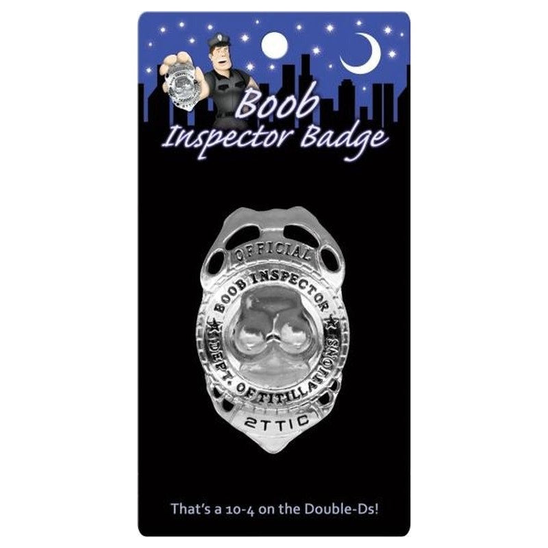 Boob Inspector Badge – Novelty Party Accessory Badge