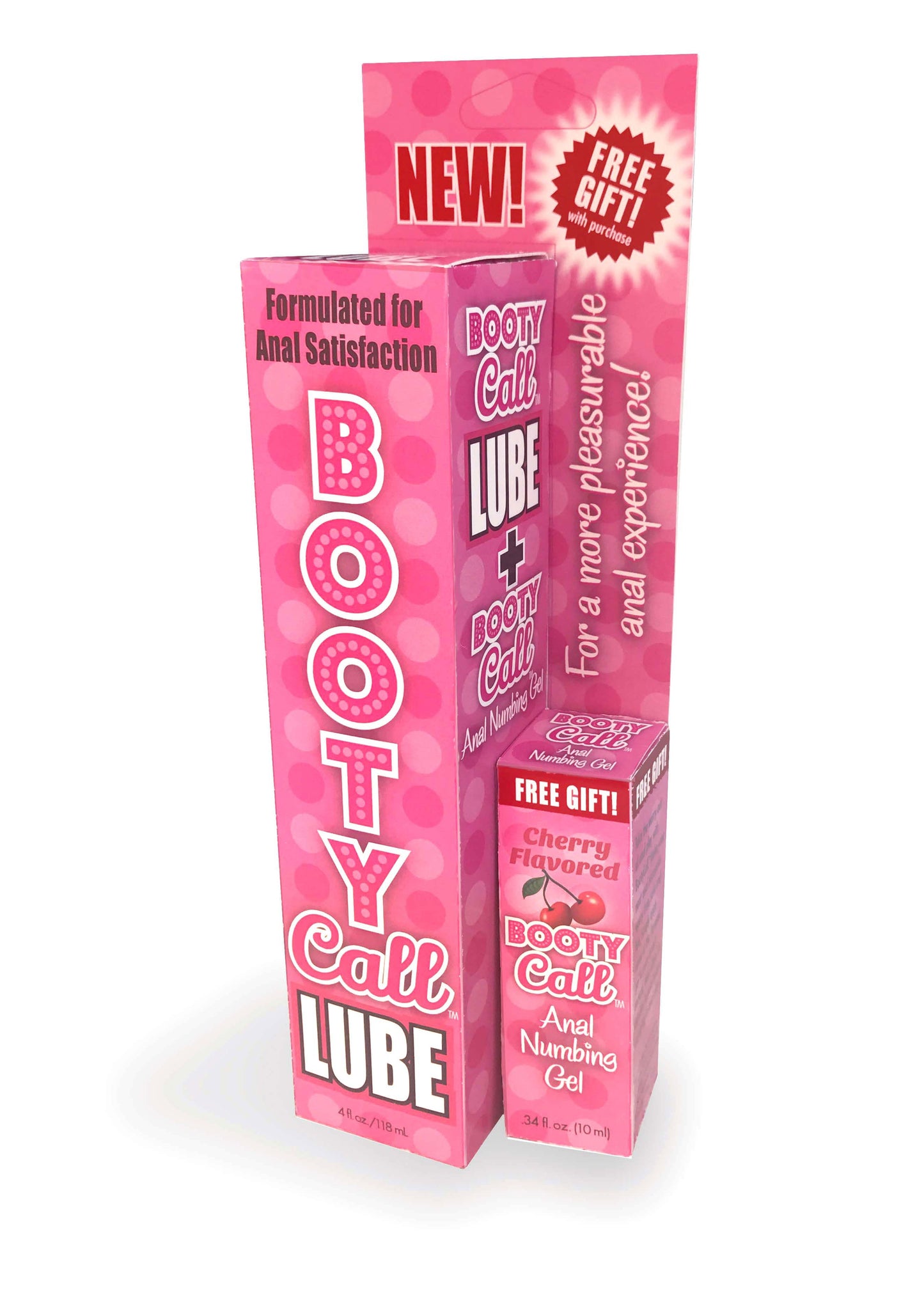Booty Call Lube Duo (Cherry) – Anal Lubricant and Numbing Gel Set 118ml
