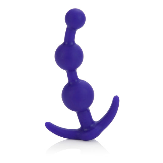 Booty Call Purple Silicone 4.75" Anal Beads with Easy Pull Handle