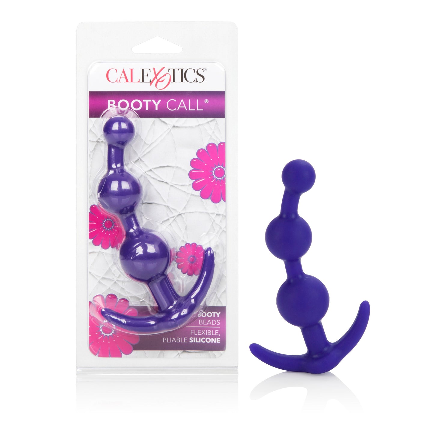Booty Call Purple Silicone 4.75" Anal Beads with Easy Pull Handle