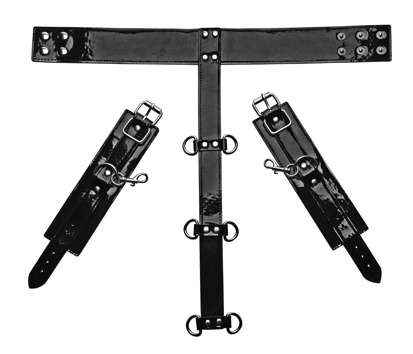 Bound Around Neck to Wrist Restraints for BDSM Play