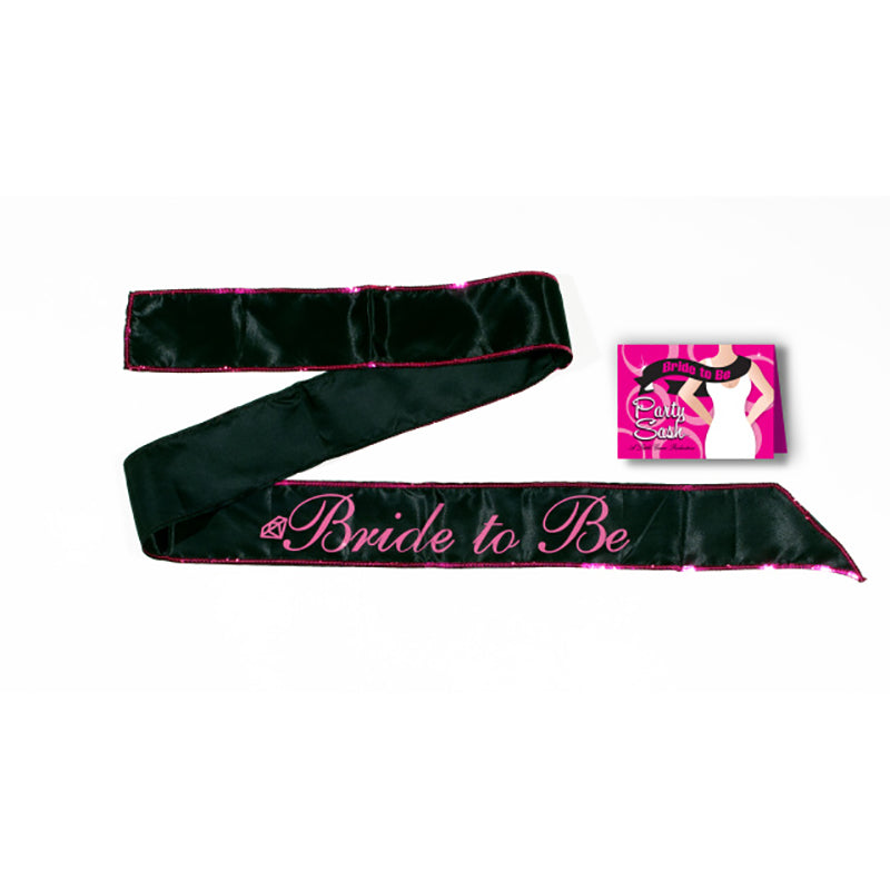 Bride to Be Black Hens Party Sash Adult Accessory