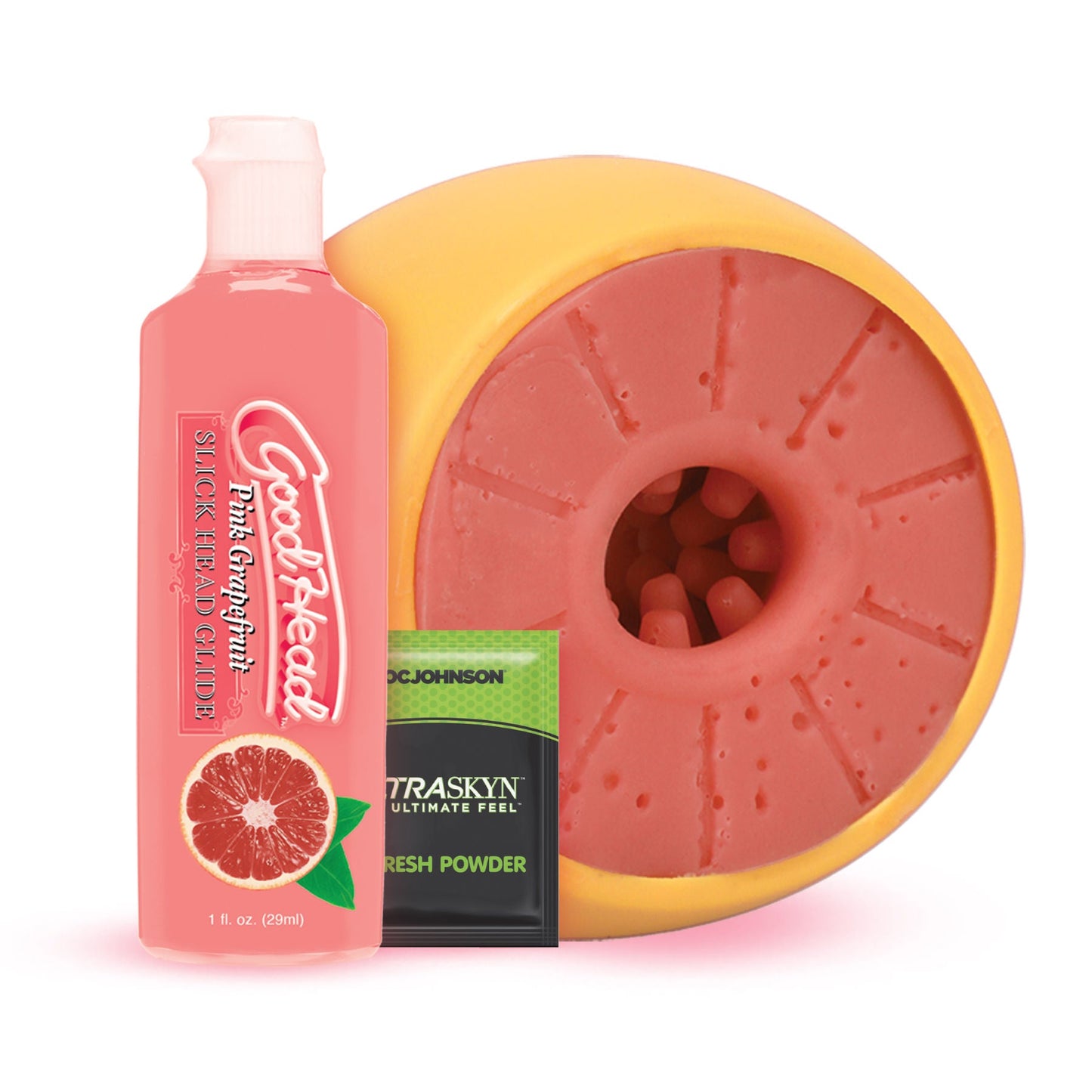 Goodhead Grapefruit Blowjob Set With Glide Sleeve