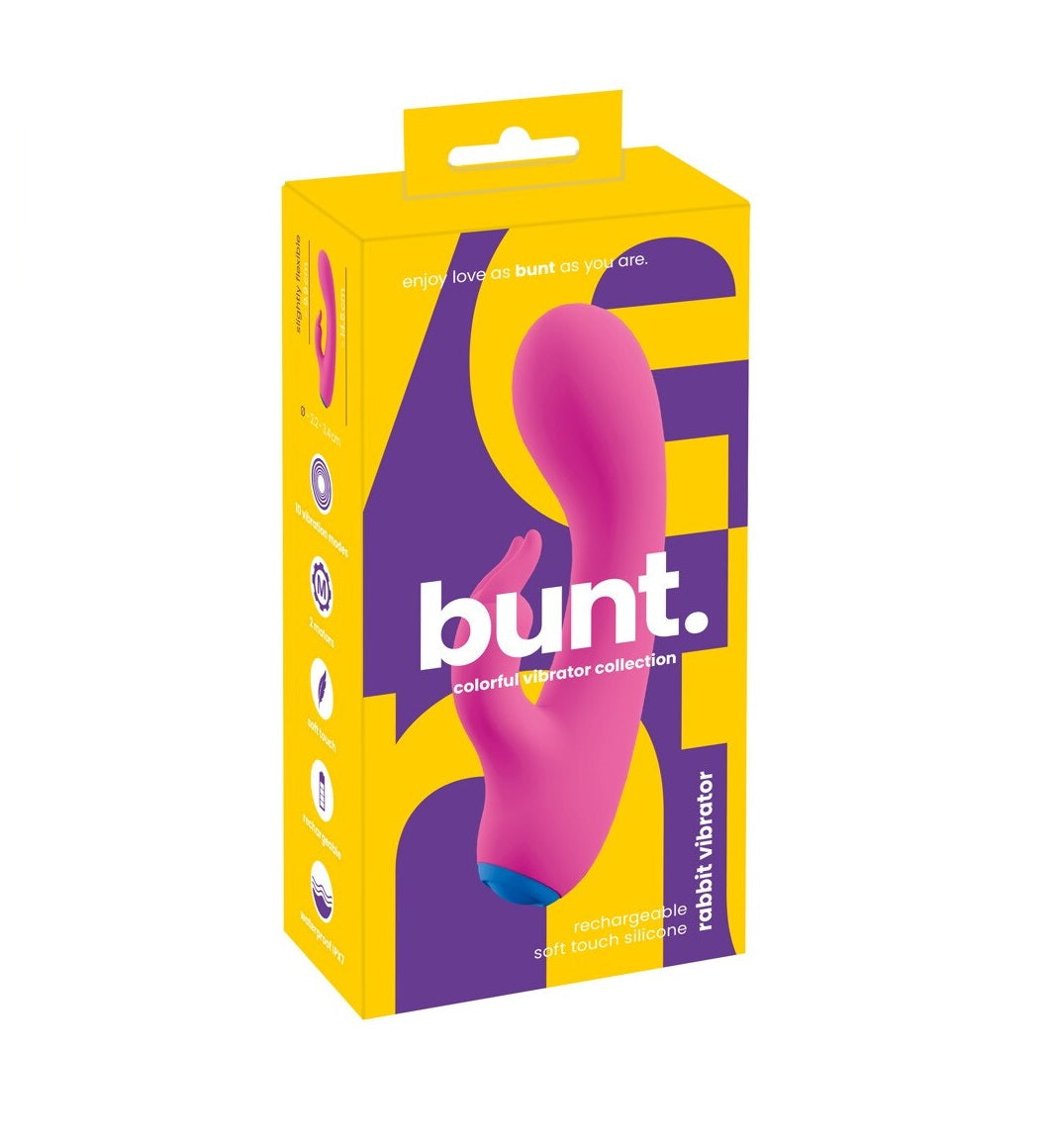 Bunt Rabbit Vibrator in Pink, 7 Inches
