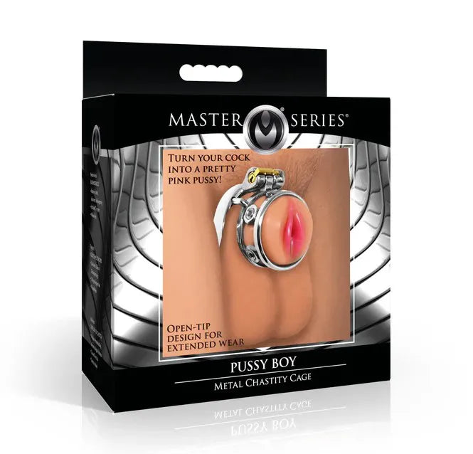 Pussy Boy Metal Chastity Cage – Body-Safe Silicone Chastity Device